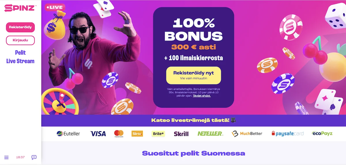 Top Skrill-kasinot