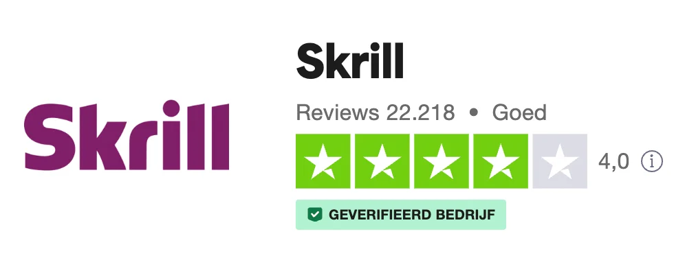 TrustPilot beoordeling Skrill